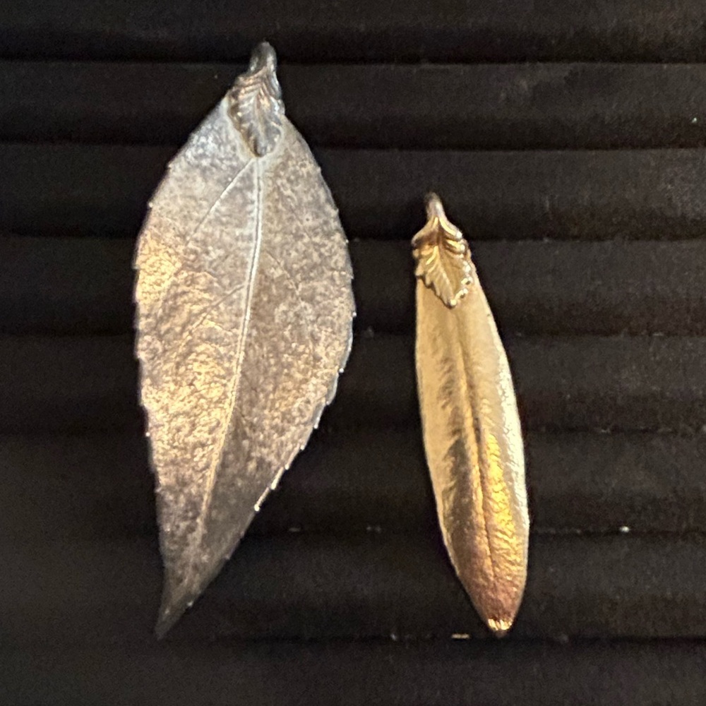 Silver and Gold Leaf Pendants